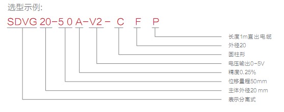 SDVG20位移傳感器 SDVG20位移傳感器
